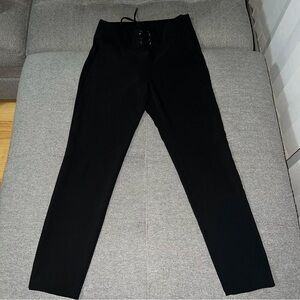 Black pants with a lace-up detail